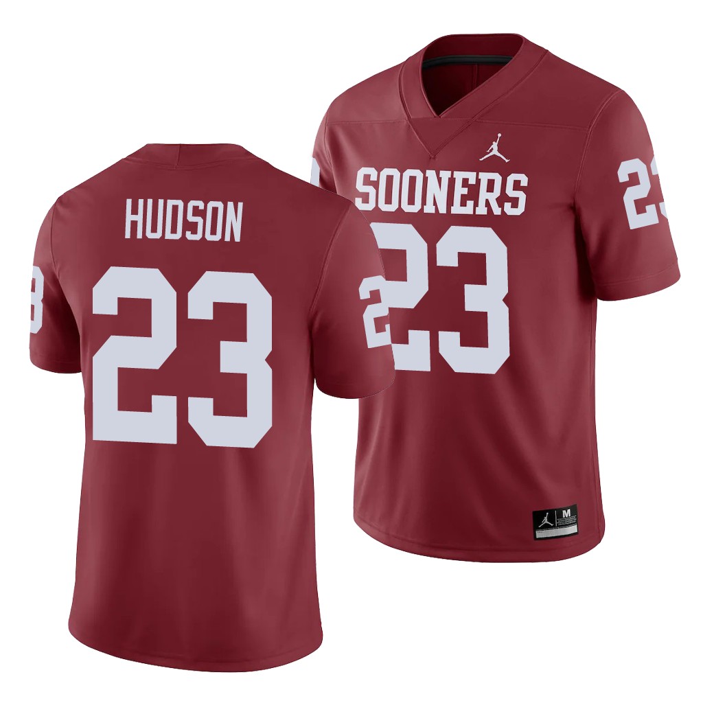Oklahoma Sooners Todd Hudson Crimson Game Men's College Jersey