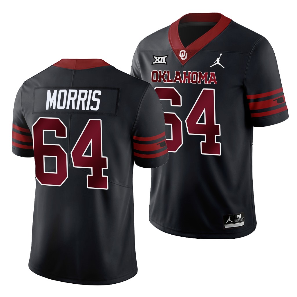 Oklahoma Sooners Unity Wanya Morris #64 Anthracite Men's Alternate Jersey