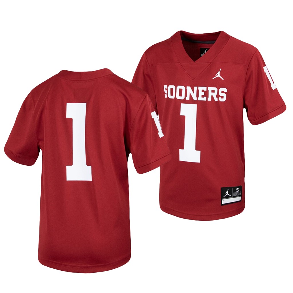 Oklahoma Sooners Youth Crimson Untouchable Jersey