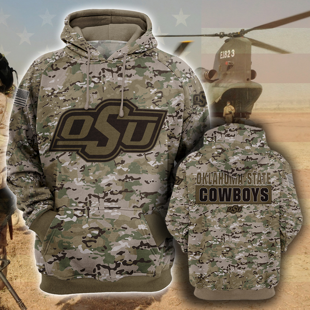 Oklahoma State Cowboys 3D Hoodie Camo Style Gift For Fans