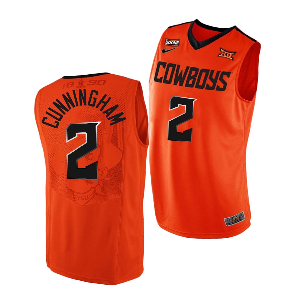 Oklahoma State Cowboys Cade Cunningham Orange College Jersey