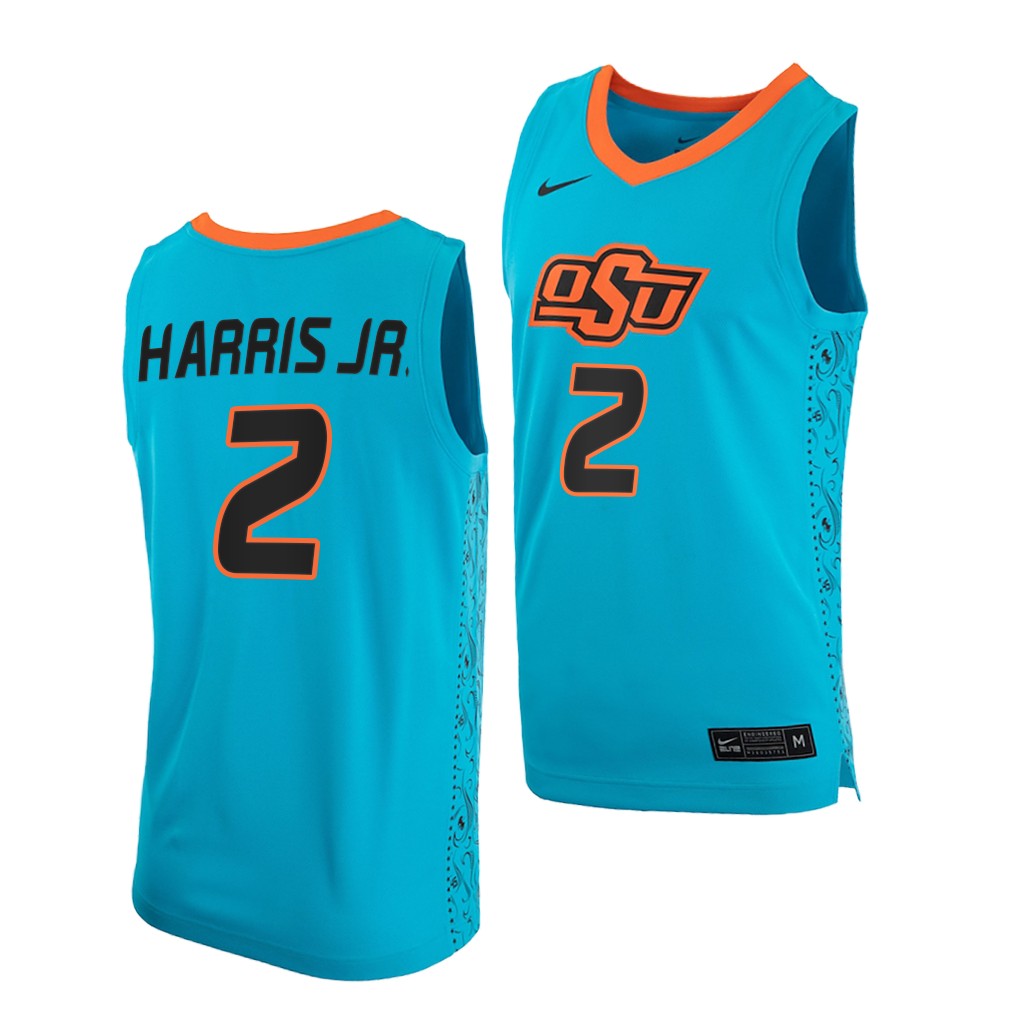 Oklahoma State Cowboys Chris Harris Jr. Blue College Jersey