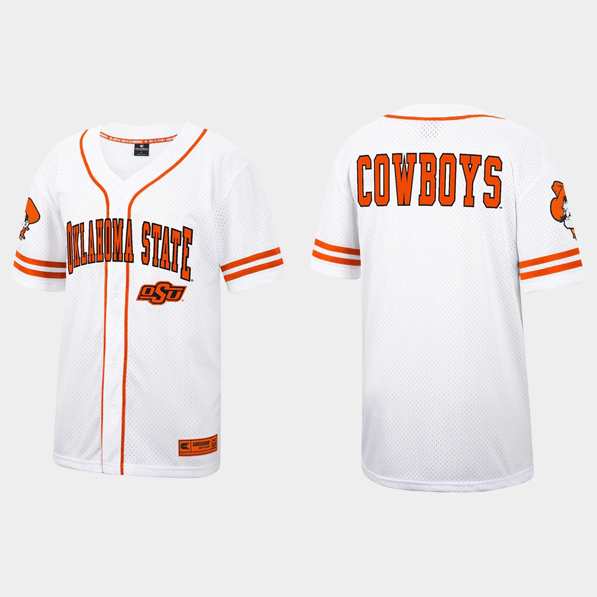 Oklahoma State Cowboys Free Spirited Jersey - White Orange