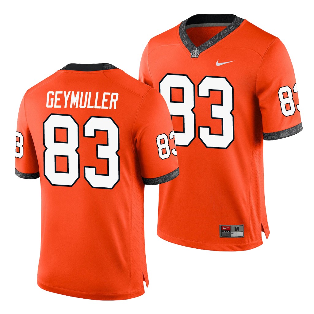 Oklahoma State Cowboys Gordie Geymuller Orange College Men's Game Jersey