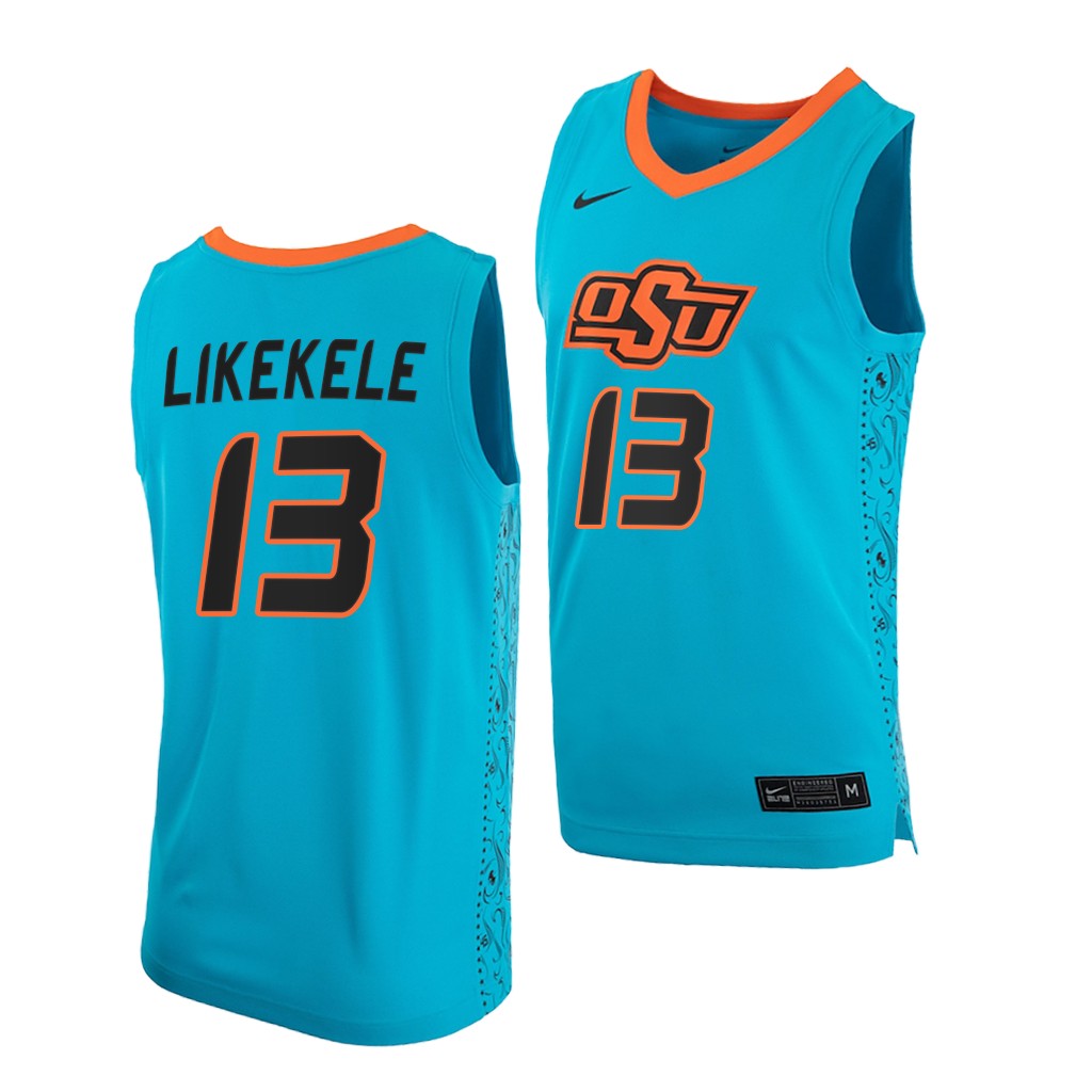 Oklahoma State Cowboys Isaac Likekele Blue College Jersey