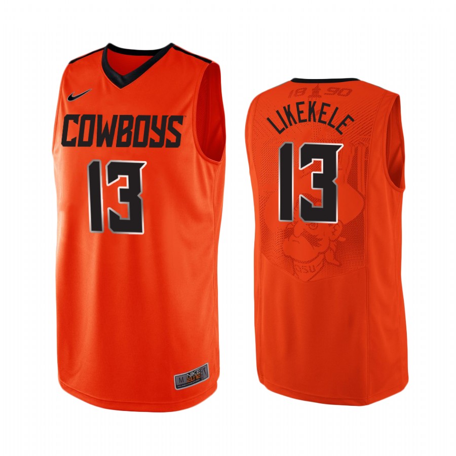 Oklahoma State Cowboys Isaac Likekele Orange Alternate College Jersey