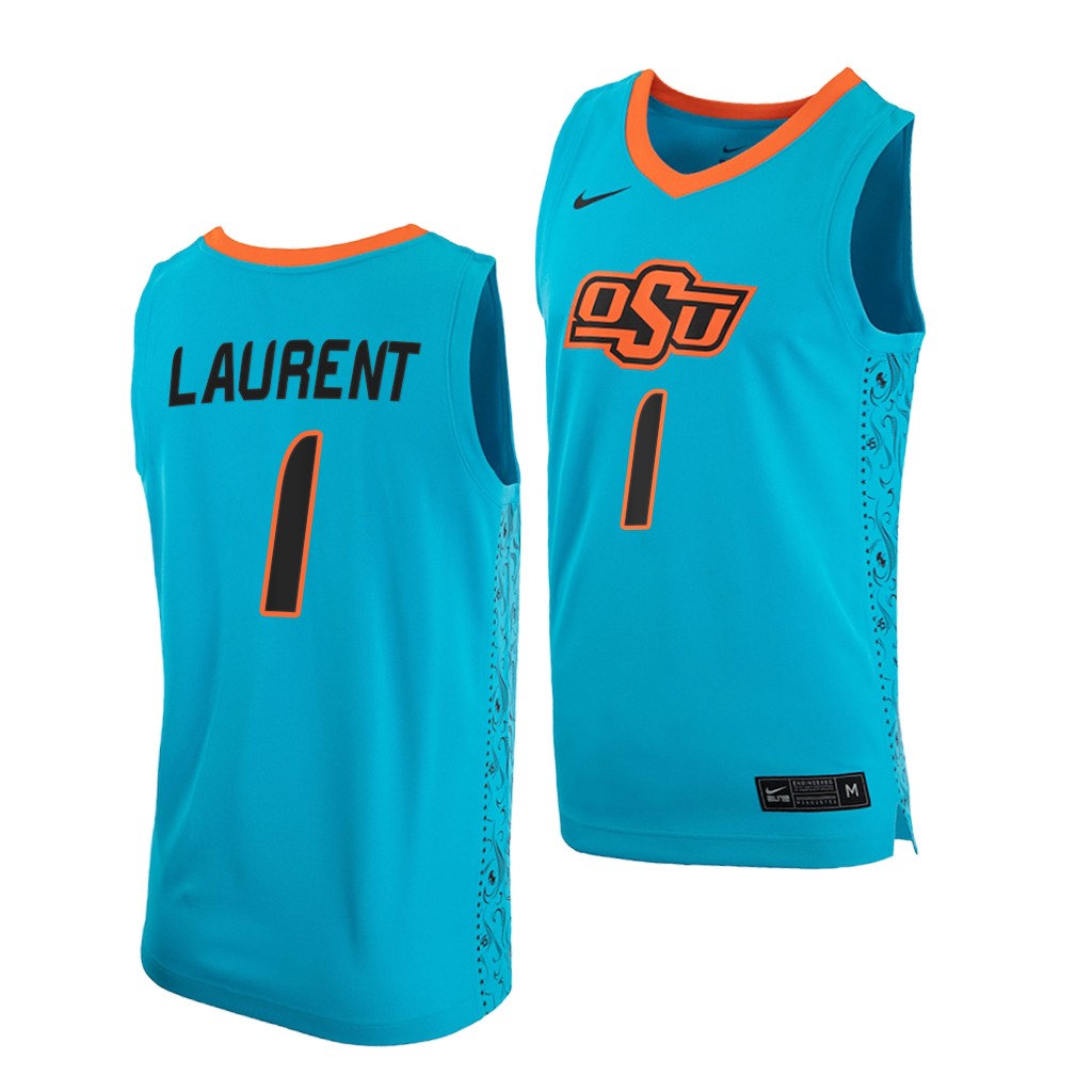 Oklahoma State Cowboys Jonathan Laurent Blue College Jersey