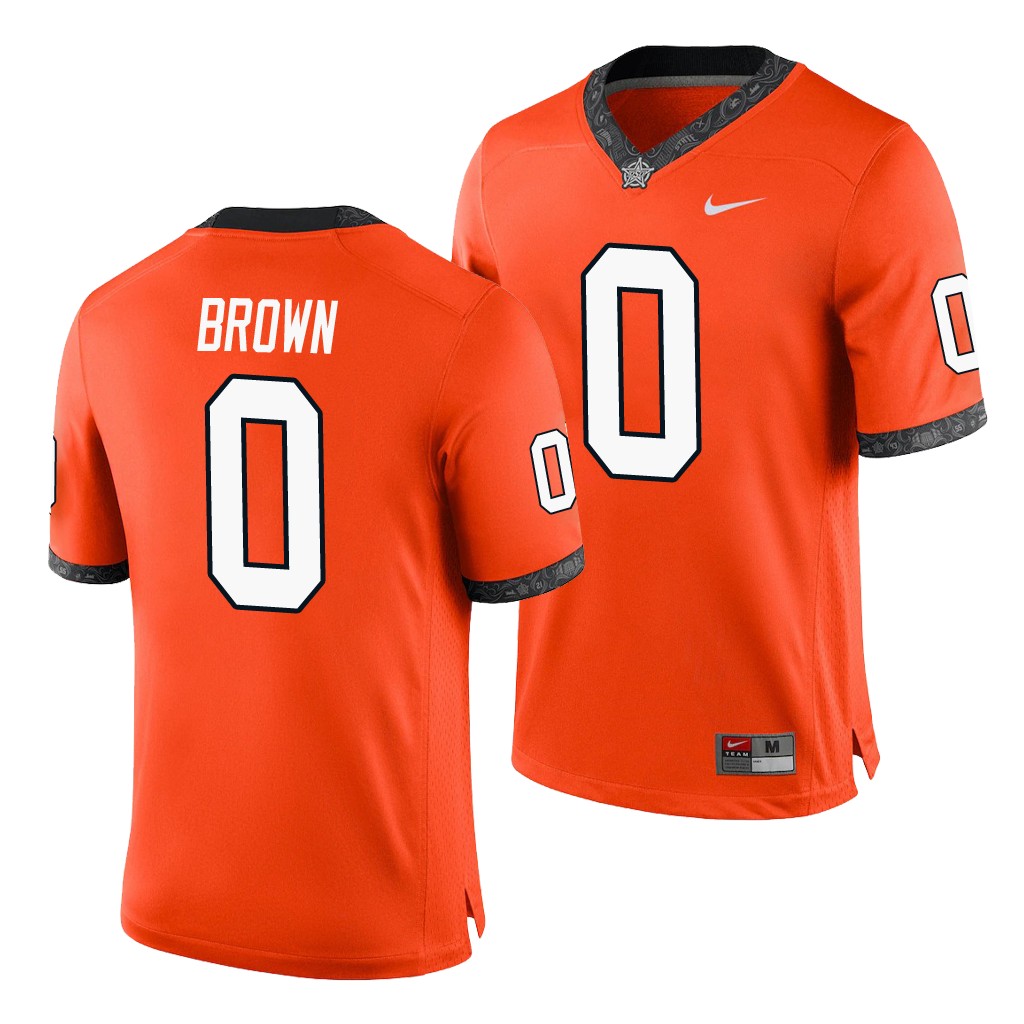 Oklahoma State Cowboys LD Brown Orange College Men's Game Jersey