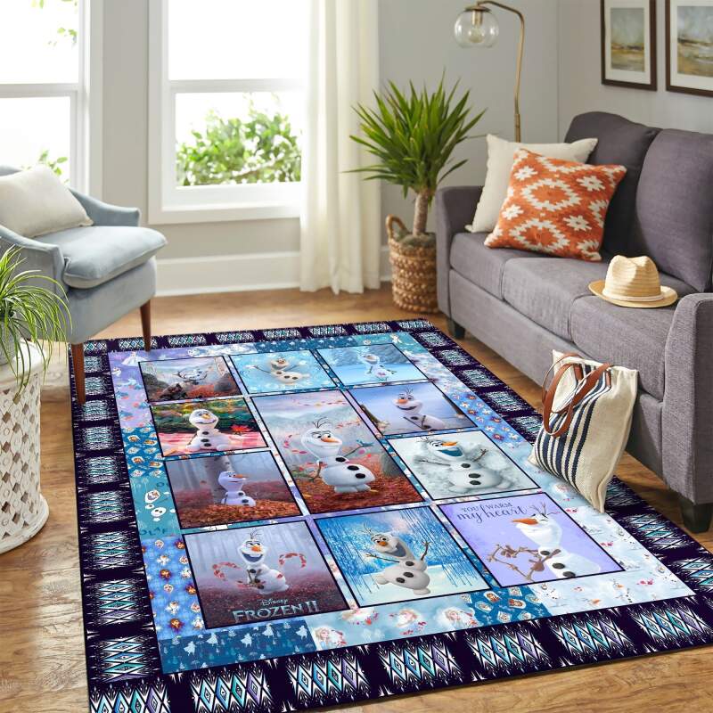 Olaf Frozen Cute Carpet Floor Area Rectangle Rug