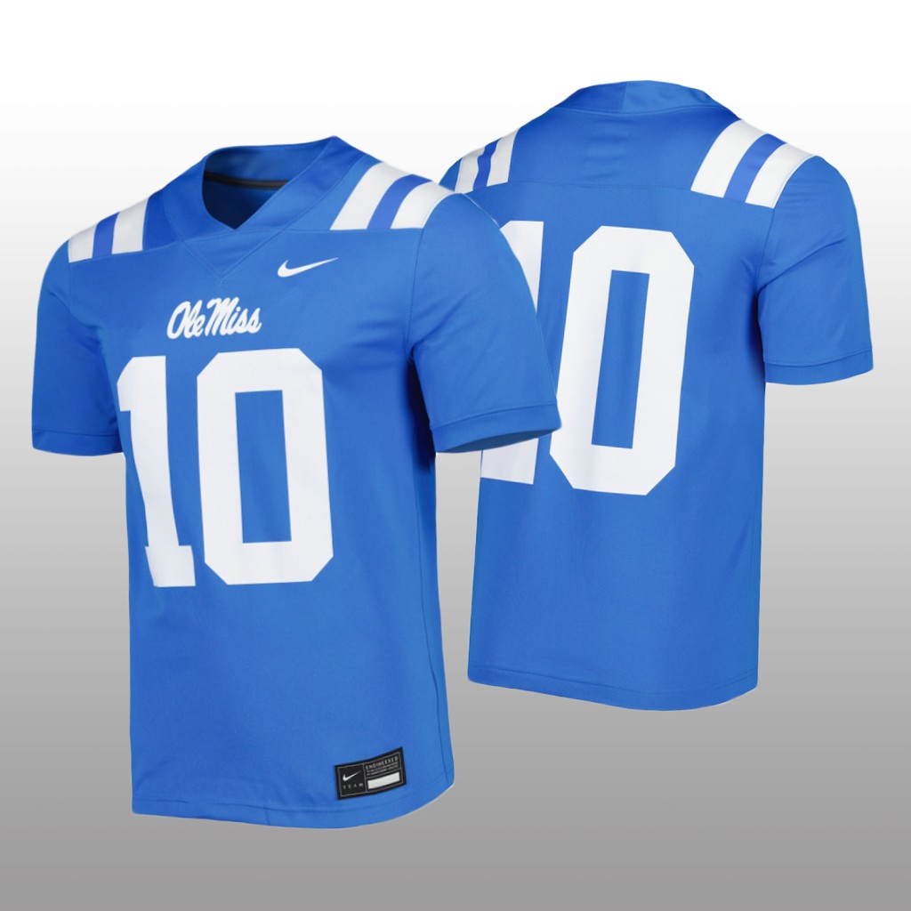 Ole Miss Rebels #10 Untouchable Blue Jersey