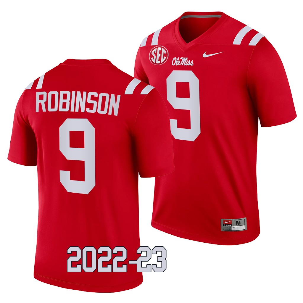 Ole Miss Rebels #9 Jaylon Robinson 2022-23 College Red Legend Jersey Men's