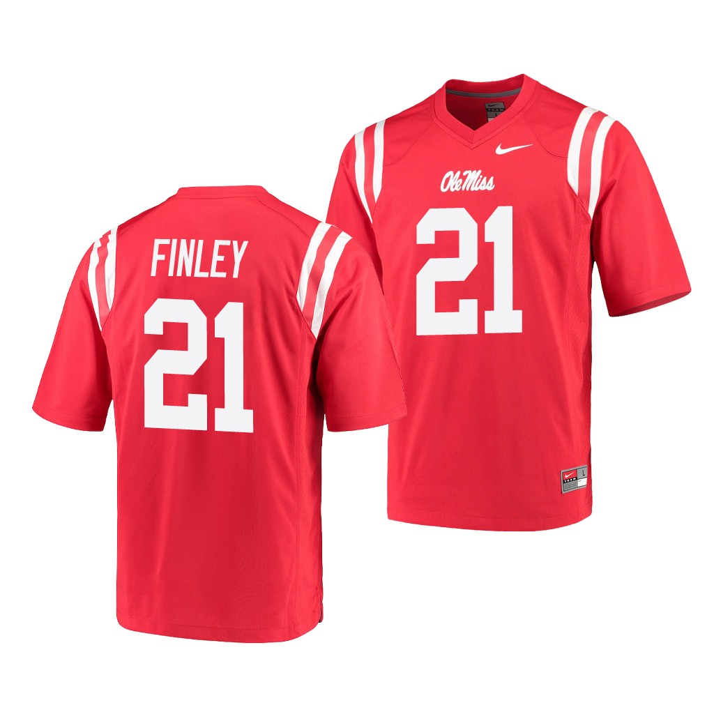 Ole Miss Rebels A.J. Finley Red College Men's Game Jersey
