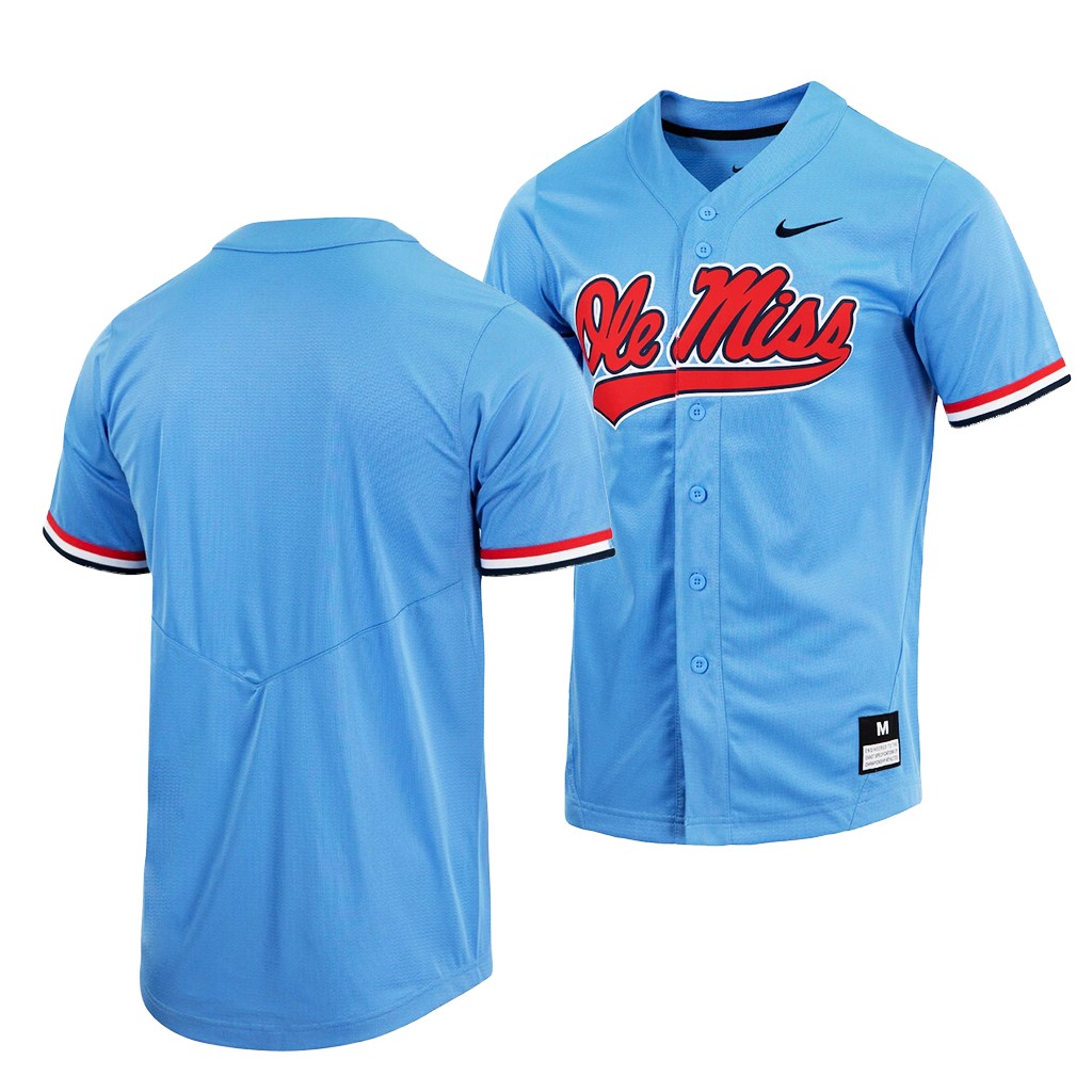 Ole Miss Rebels Blue Custom Jersey College