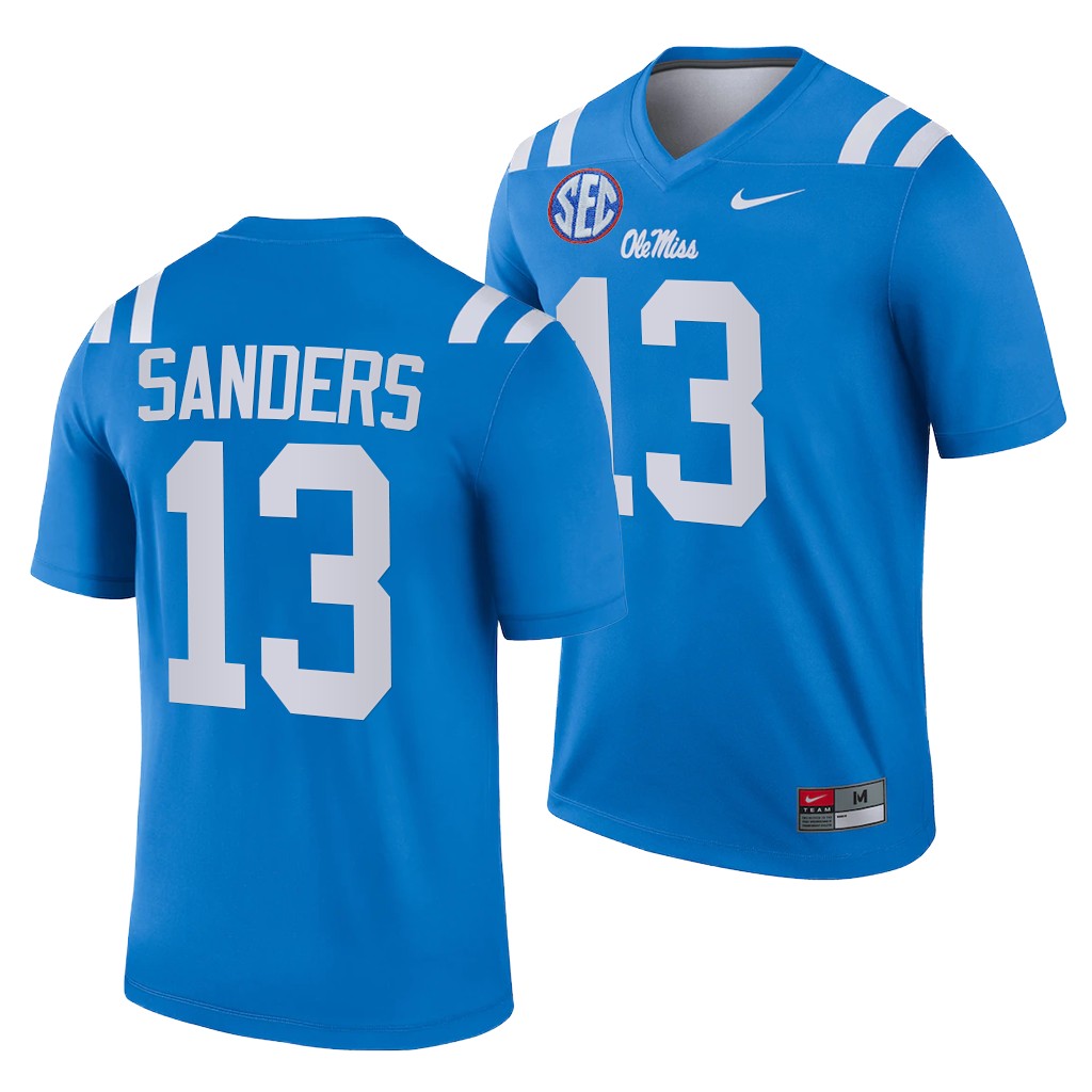 Ole Miss Rebels Braylon Sanders 13 Blue 2021-22 College Legend Jersey Men