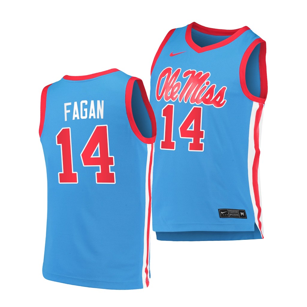 Ole Miss Rebels Tye Fagan Blue 2021 Class Jersey