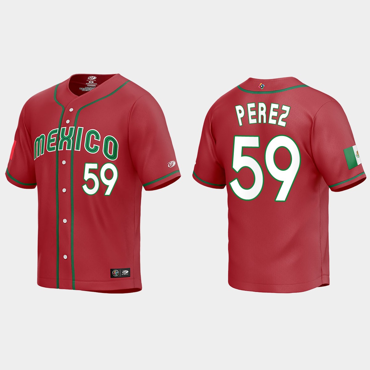 Oliver Perez Mexico 2023 World Classic Jersey - Red