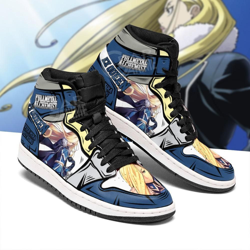 Olivier Armstrong Fullmetal Alchemist Anime 1 High Top Air Jordan Sneaker, Air Jordan Hightop