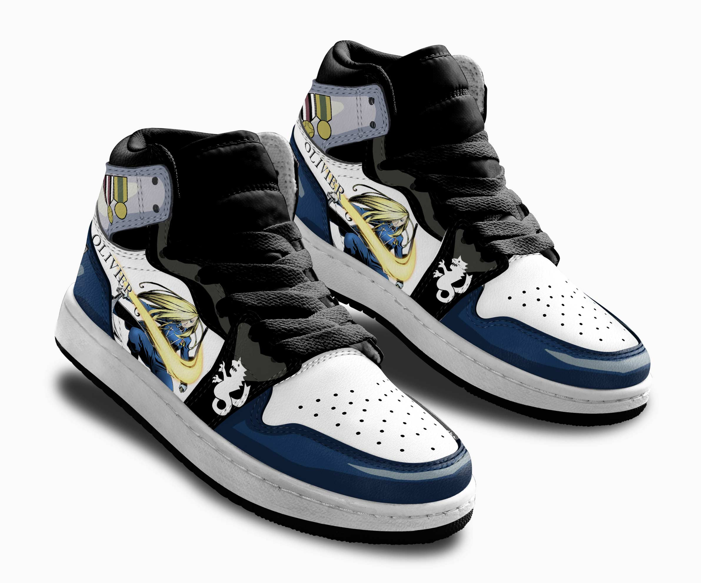 Olivier Mira Kids Sneakers Custom Fullmetal Alchemist Shoes For Kids