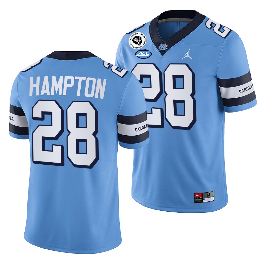 Omarion Hampton North Carolina Tar Heels 2022-23 College Jersey Men's Blue #28 Uniform