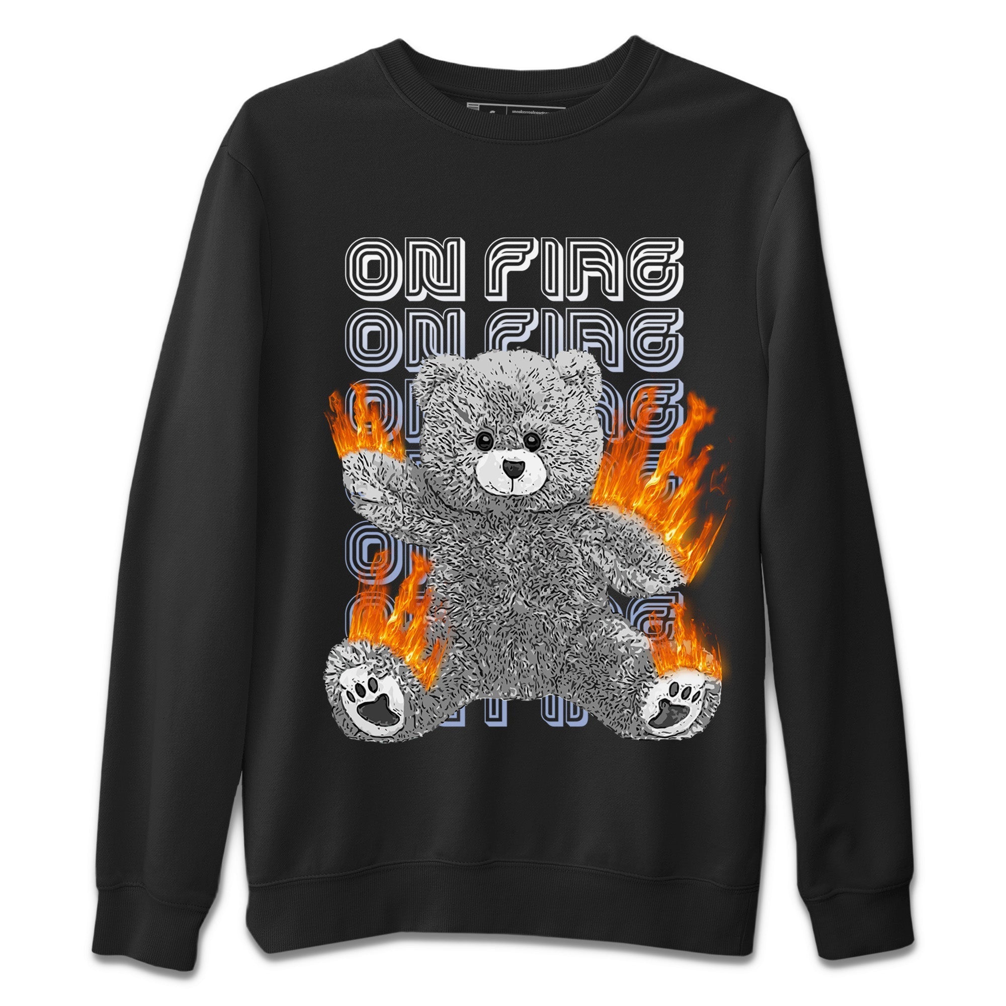 On Fire Bear Unisex Sweater – Air Jordan 6 Cool Grey, Sneakers Matching Sweater