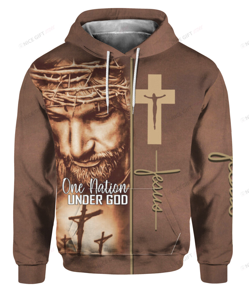 One Nation Under God 3D Hoodie Gift For Fans