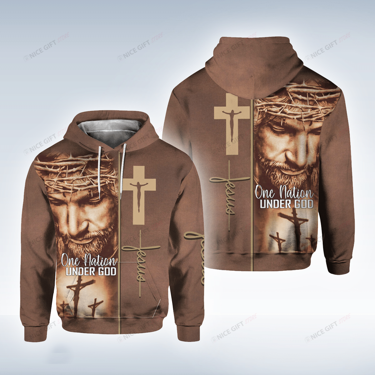 One Nation Under God 3D Hoodie Gift For Fans