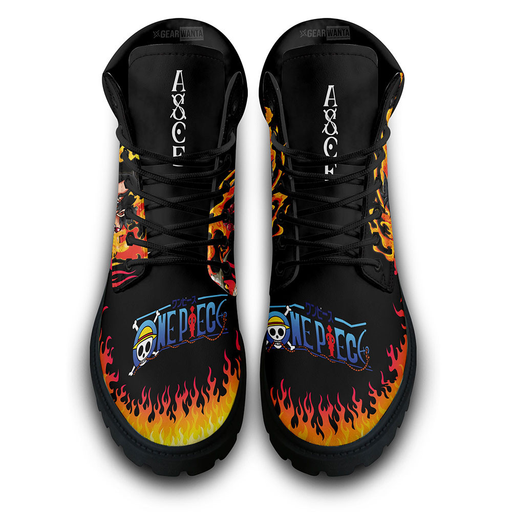 One Piece Ace Boots Custom Anime Shoes