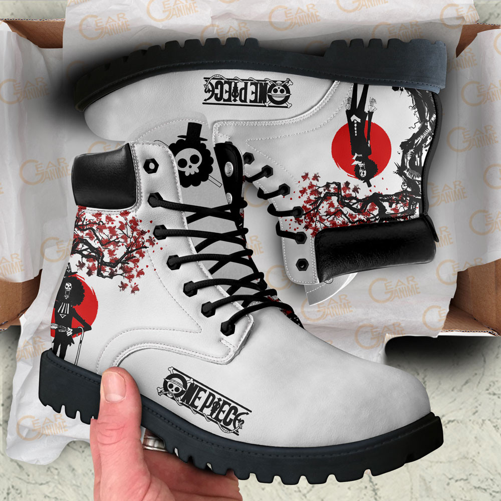One Piece Brook Boots Anime Custom Shoes Japan Style