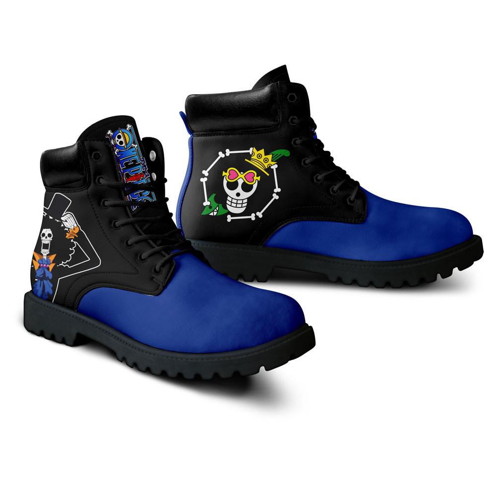 One Piece Brook Boots Anime Custom Shoes Simple Style