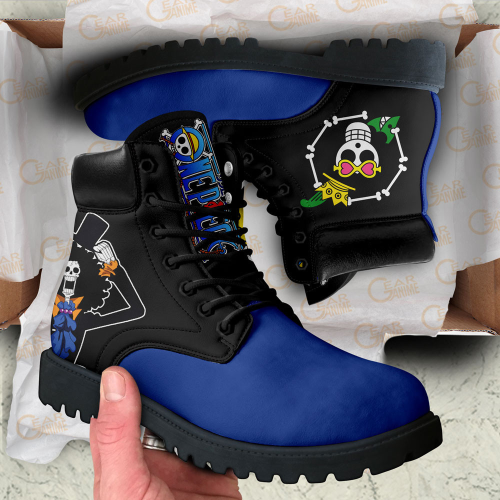 One Piece Brook Boots Anime Custom Shoes Simple Style