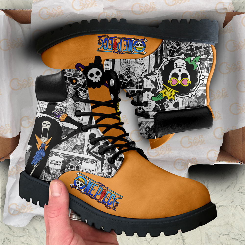 One Piece Brook Boots Manga Anime Custom Shoes