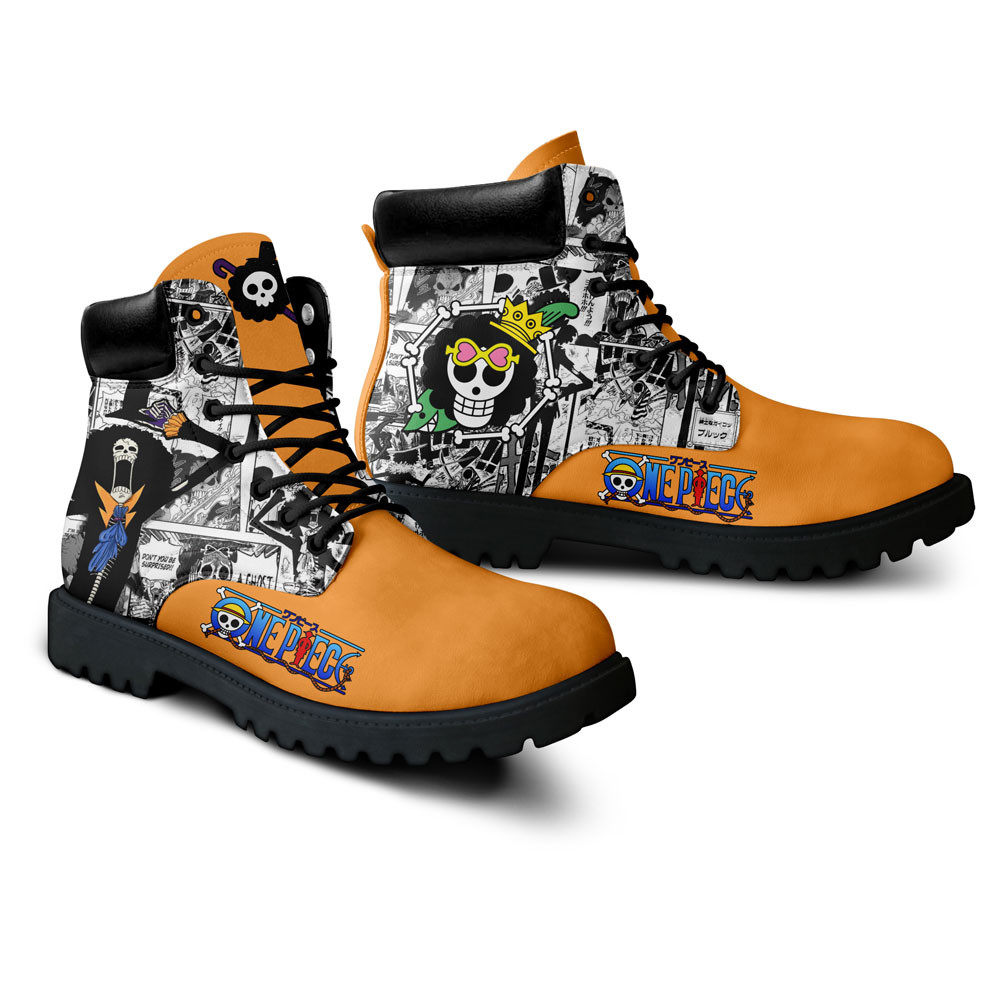 One Piece Brook Boots Manga Anime Custom Shoes