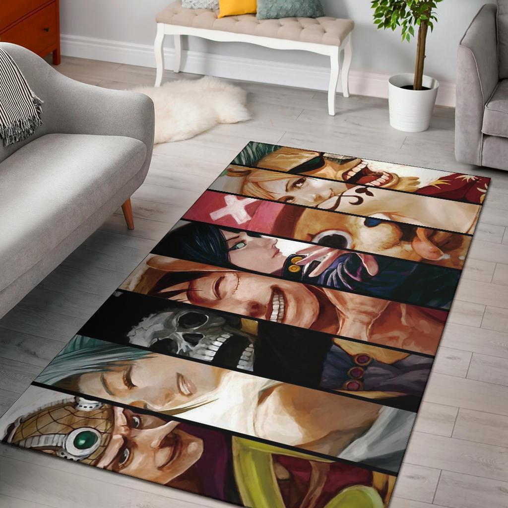One Piece Character Area Rectangle Rug