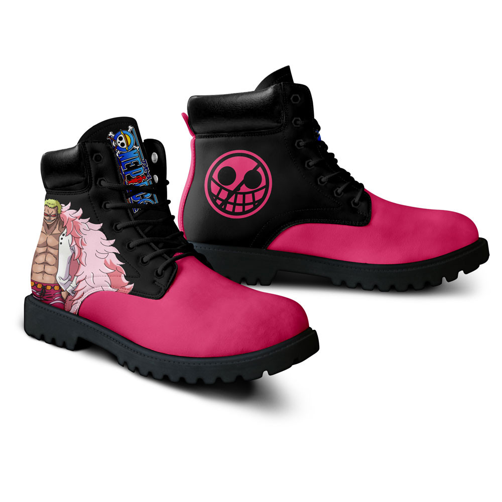 One Piece Donquixote Doflamingo Boots Anime Custom Shoes Simple Style