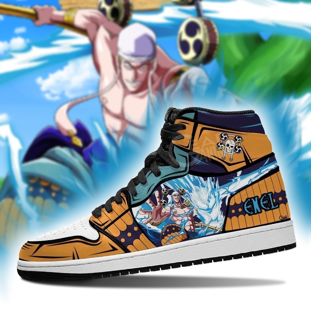 One Piece Enel JD1s Sneakers Goro Goro no Mi Anime Shoes, Air Jordan Hightop