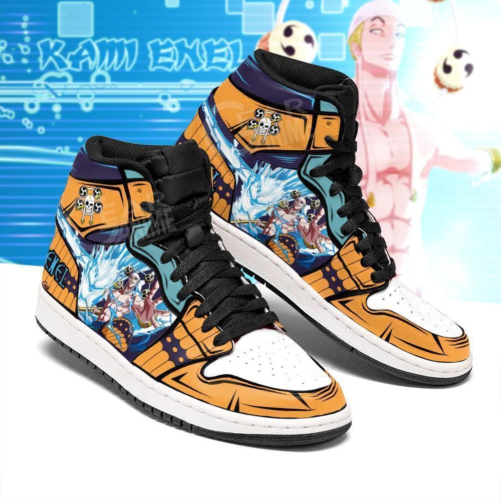 One Piece Enel JD1s Sneakers Goro Goro no Mi Anime Shoes, Air Jordan Hightop
