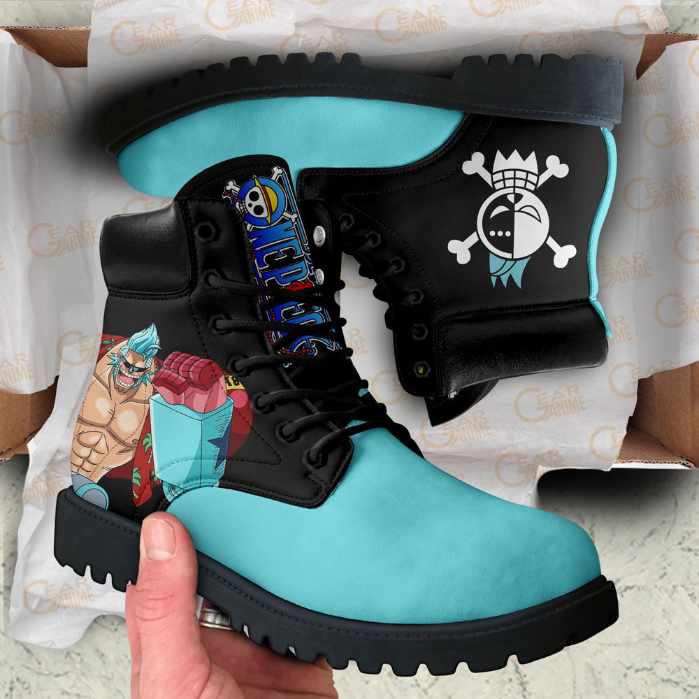 One Piece Franky Boots Anime Custom Shoes Simple Style