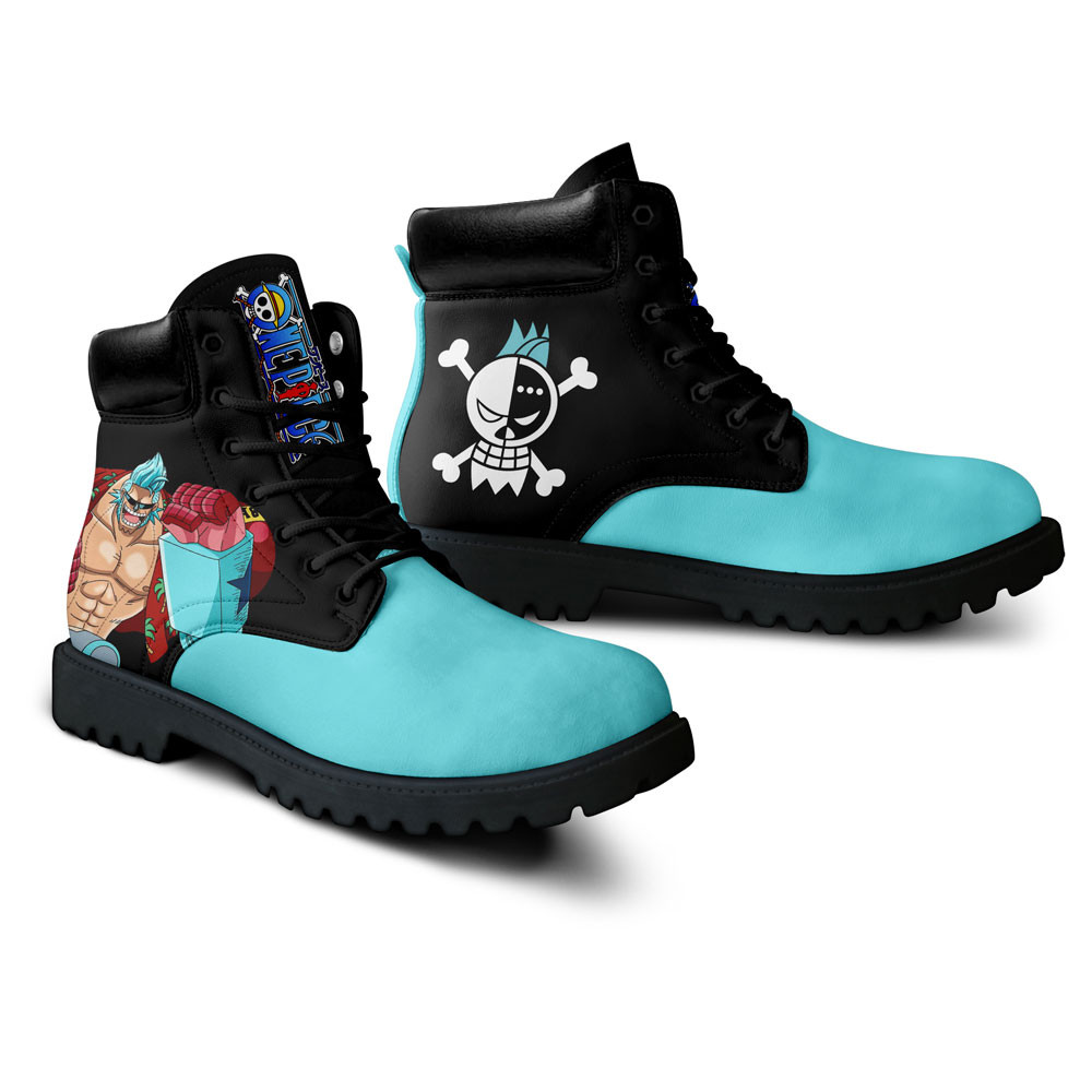 One Piece Franky Boots Anime Custom Shoes Simple Style