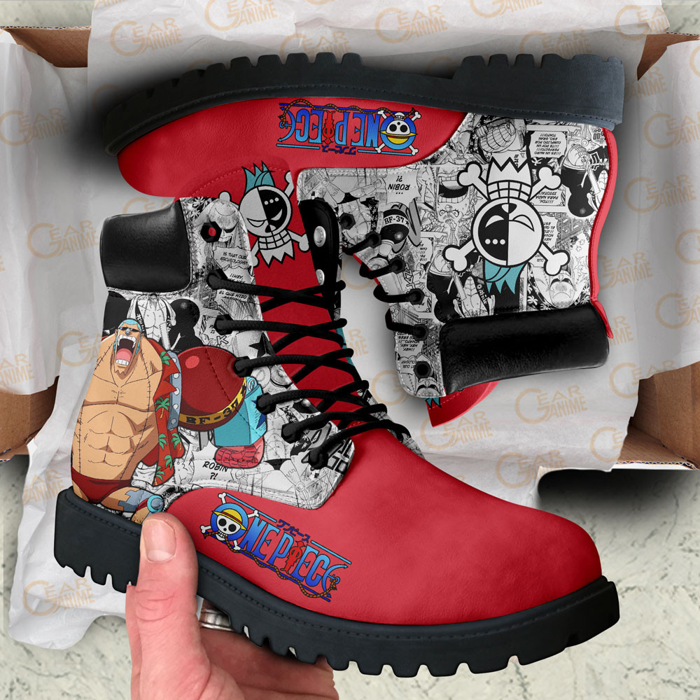 One Piece Franky Boots Manga Anime Custom Shoes