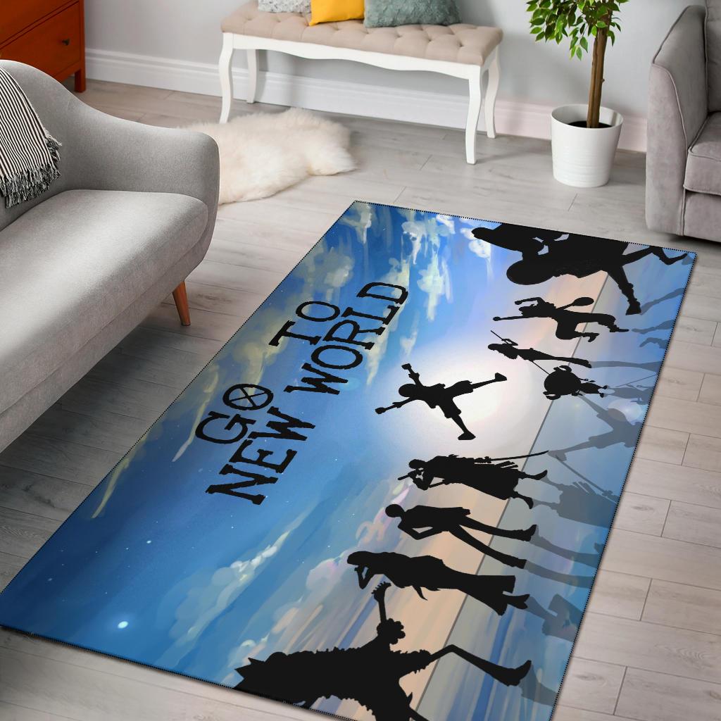 One Piece Go To New World Area Rectangle Rug
