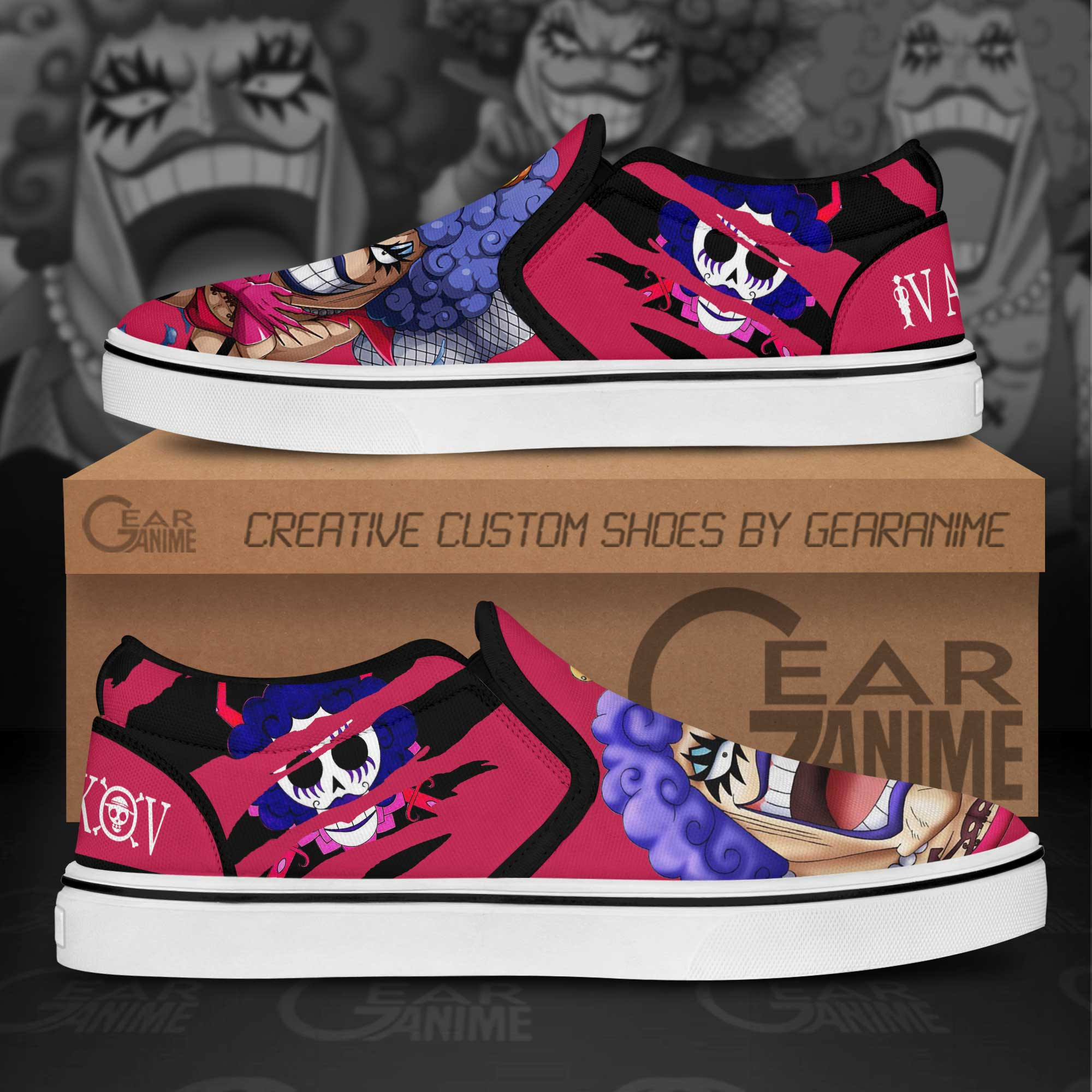 One Piece Ivankov Slip-On Shoes Canvas Custom Anime Shoes