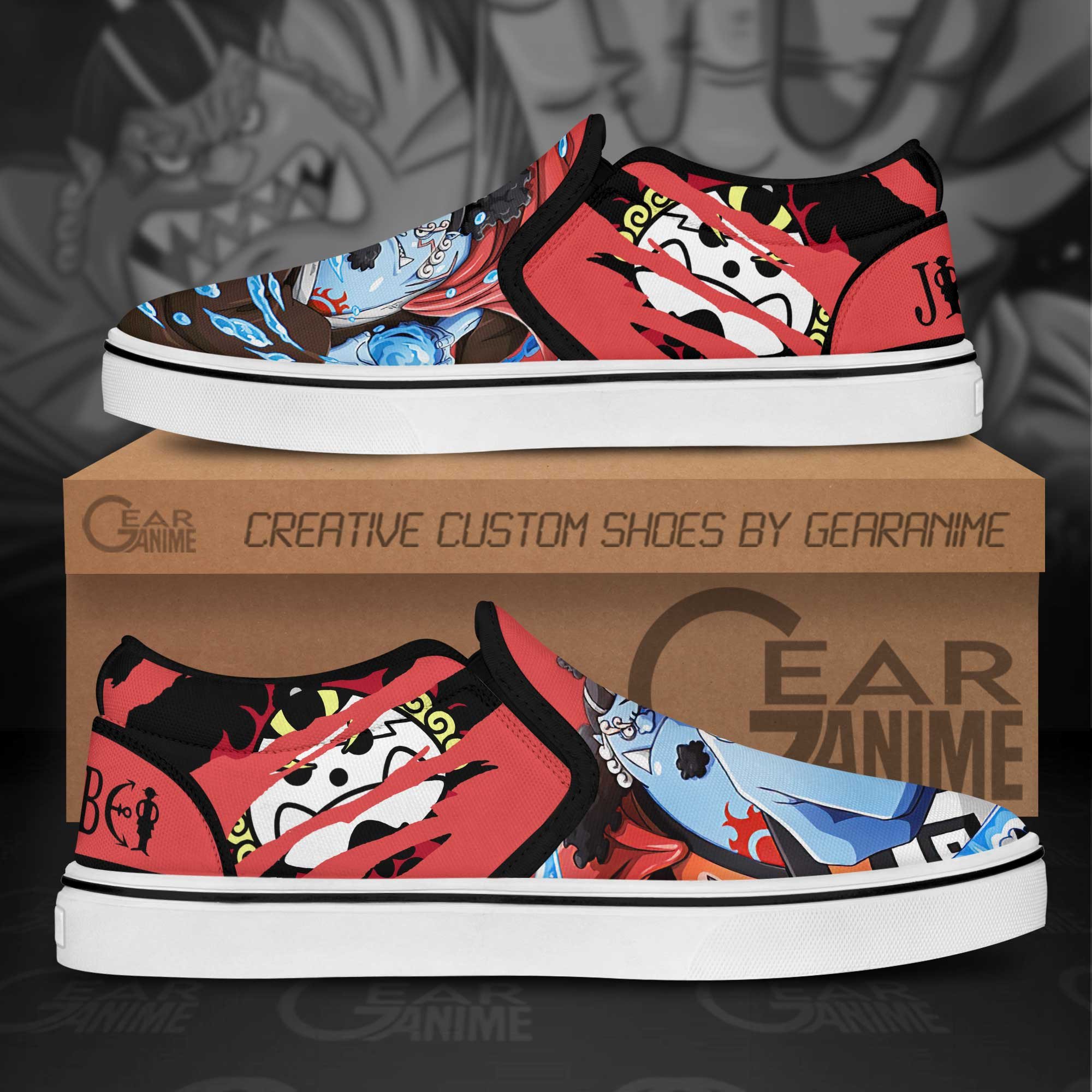 One Piece Jinbei Slip-On Shoes Canvas Custom Anime Shoes