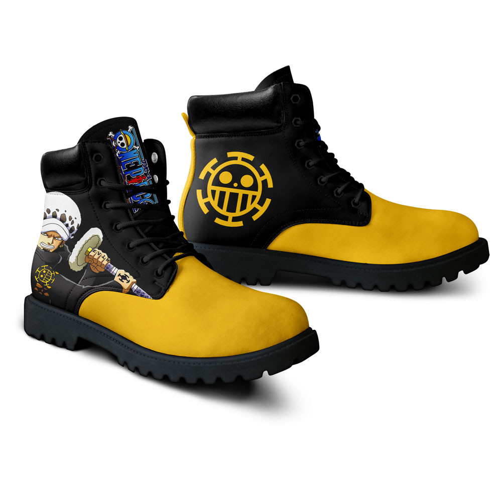 One Piece Law Boots Anime Custom Shoes Simple Style