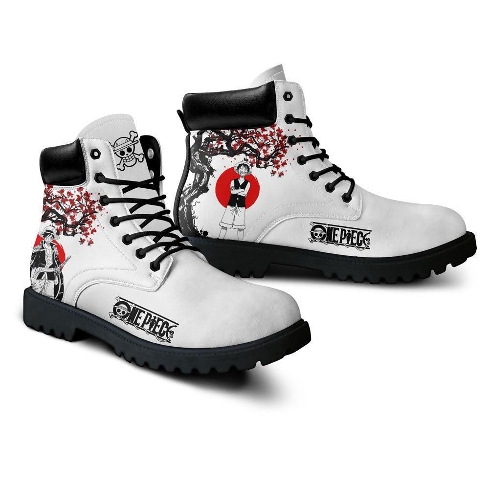 One Piece Luffy Boots Anime Custom Shoes Japan Style