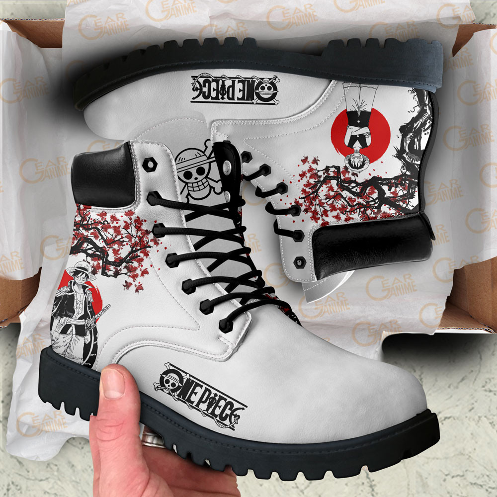 One Piece Luffy Boots Anime Custom Shoes Japan Style
