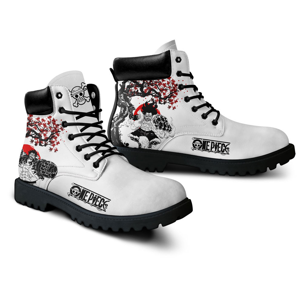 One Piece Luffy Gear 4 Boots Anime Custom Shoes Japan Style