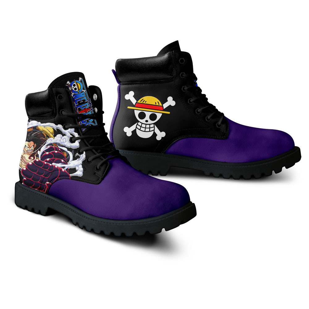 One Piece Luffy Gear 4 Boots Anime Custom Shoes Simple Style