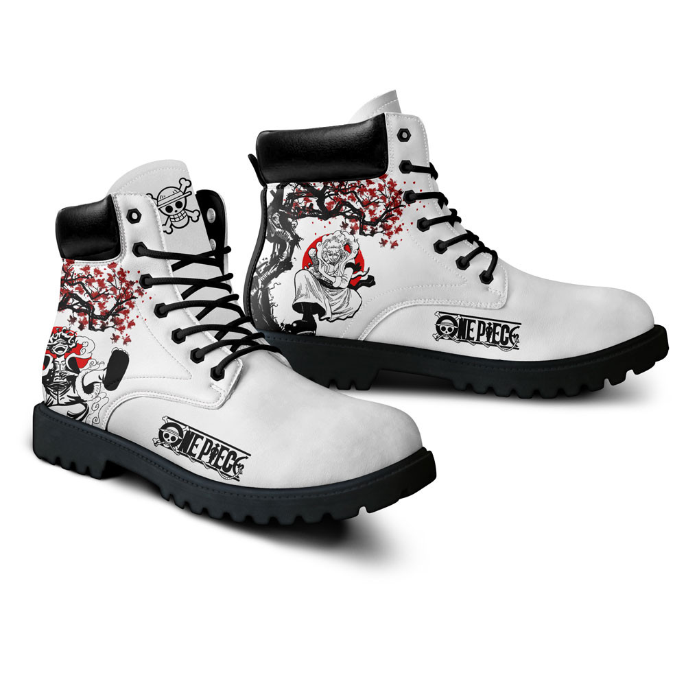 One Piece Luffy Gear 5 Boots Anime Custom Shoes Japan Style