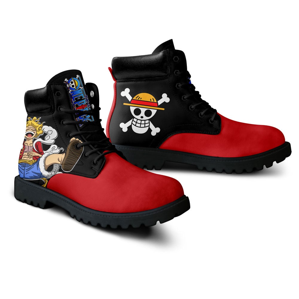 One Piece Luffy Gear 5 Boots Anime Custom Shoes Simple Style