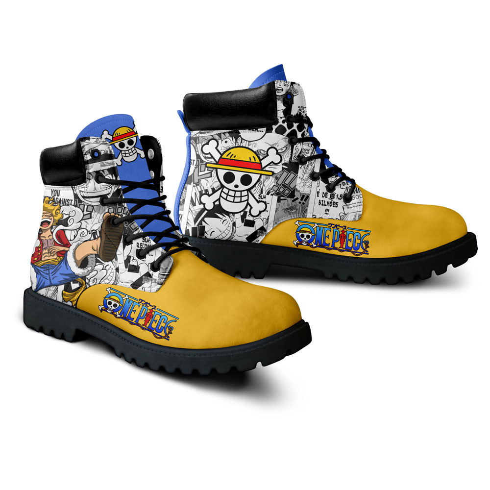 One Piece Luffy Gear 5 Boots Manga Anime Custom Shoes